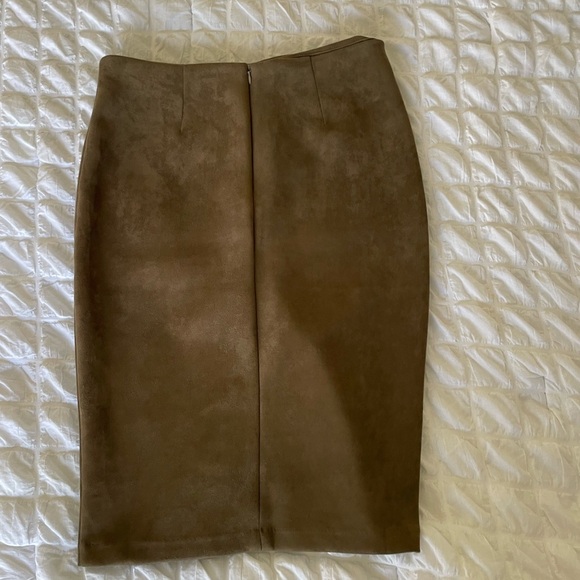 Lulus brown faux suede pencil skirt - Picture 6 of 8